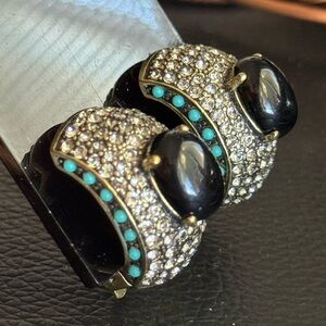 Heidi Daus Captivating Cabochon Clip On Earrings